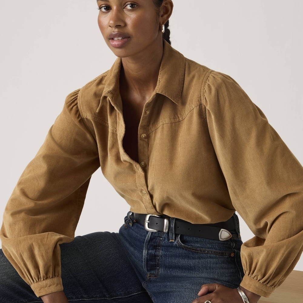 Levi's Women's JOURNEY WESTERN CORDUROY BLOUSE